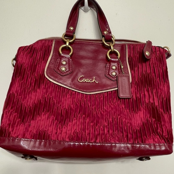 Coach Red Leather Handbag - Picture 1 of 7